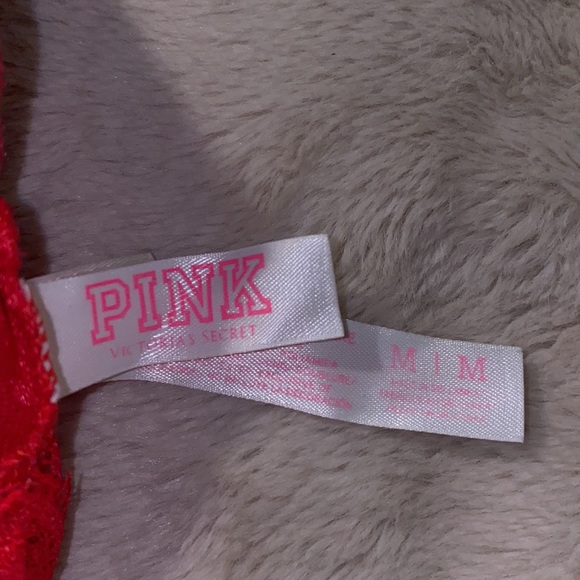Victoria Secret PINK Red Lace Bralette Medium - Picture 5 of 5